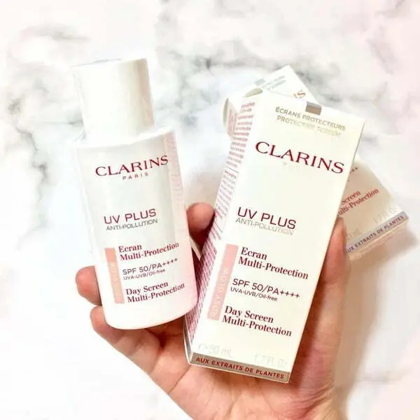 Kem chống nắng cho da thường Clarins Rosy Glow UV Plus SPF 50