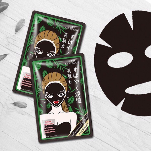 Mặt nạ Sexylook Tea Tree Anti Blemish Black Facial Mask