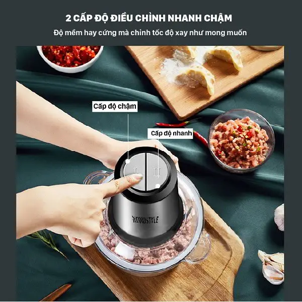 Cối xay thịt 2 lưỡi kép Nonostyle chính hãng