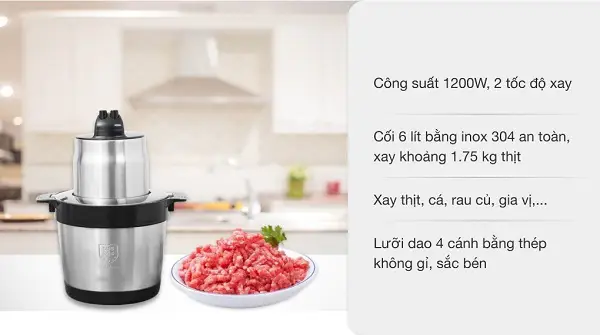 Máy xay thịt Mishio MK279 1200W chính hãng