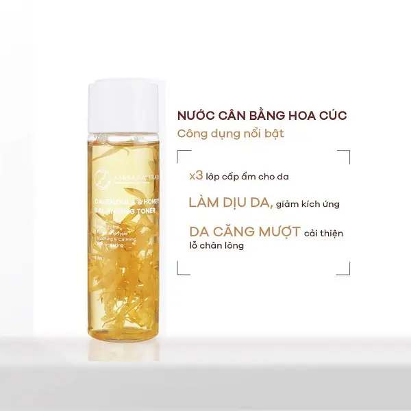 Nước cân bằng da hoa cúc Zakka Naturals Calendula & Honey Balancing Toner