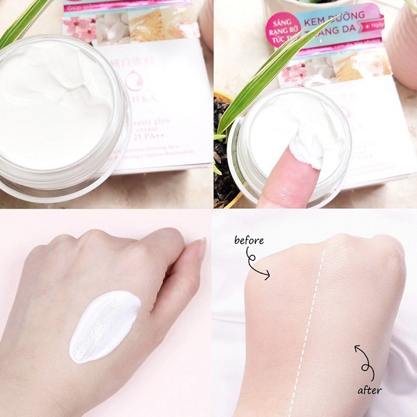 Kem dưỡng trắng da ban đêm của Nhật Senka White Beauty Glow Gel Cream 50g