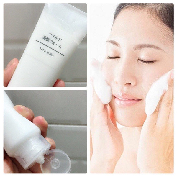 Sữa rửa mặt của Nhật Muji Mild Moisturizing Face Soap