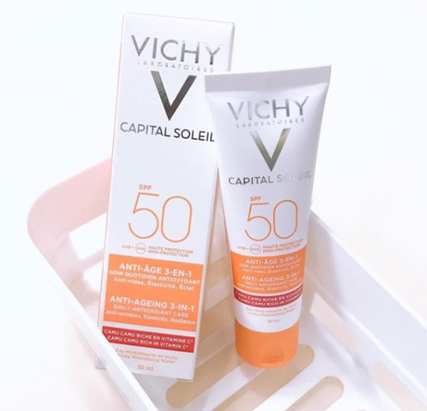 Kem chống nắng Vichy Ideal Soleil Anti-Aging SPF50 UVA + UVB