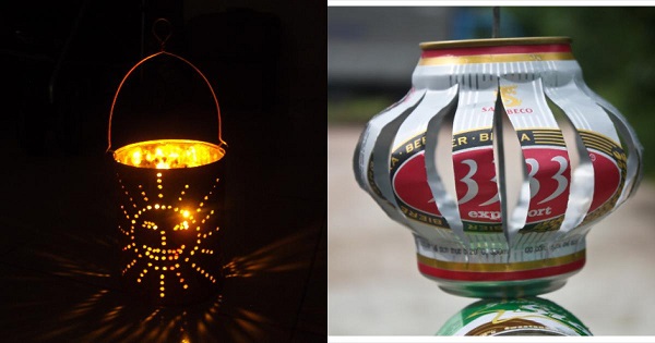 Cách làm lồng đèn trung thu từ vỏ lon bia