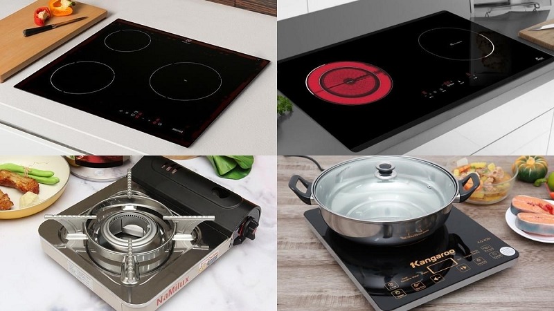 Bếp điện từ - bếp hồng ngoại - bếp ga